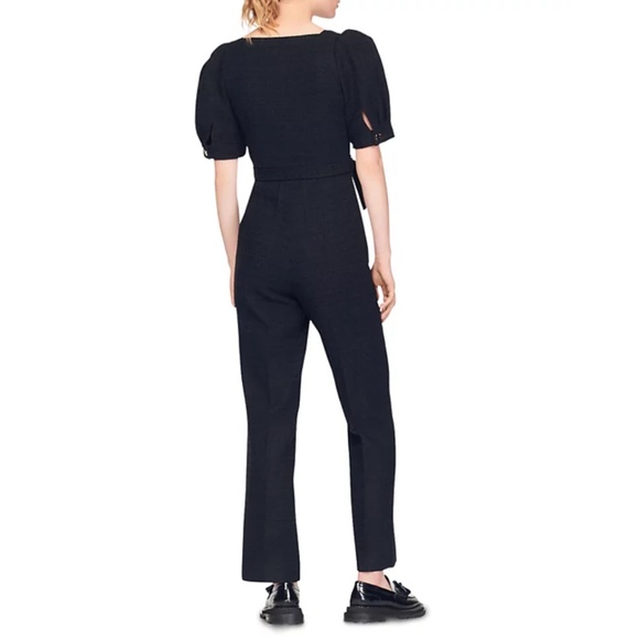 Tweed Belted Jumpsuit - Picture 2 of 6